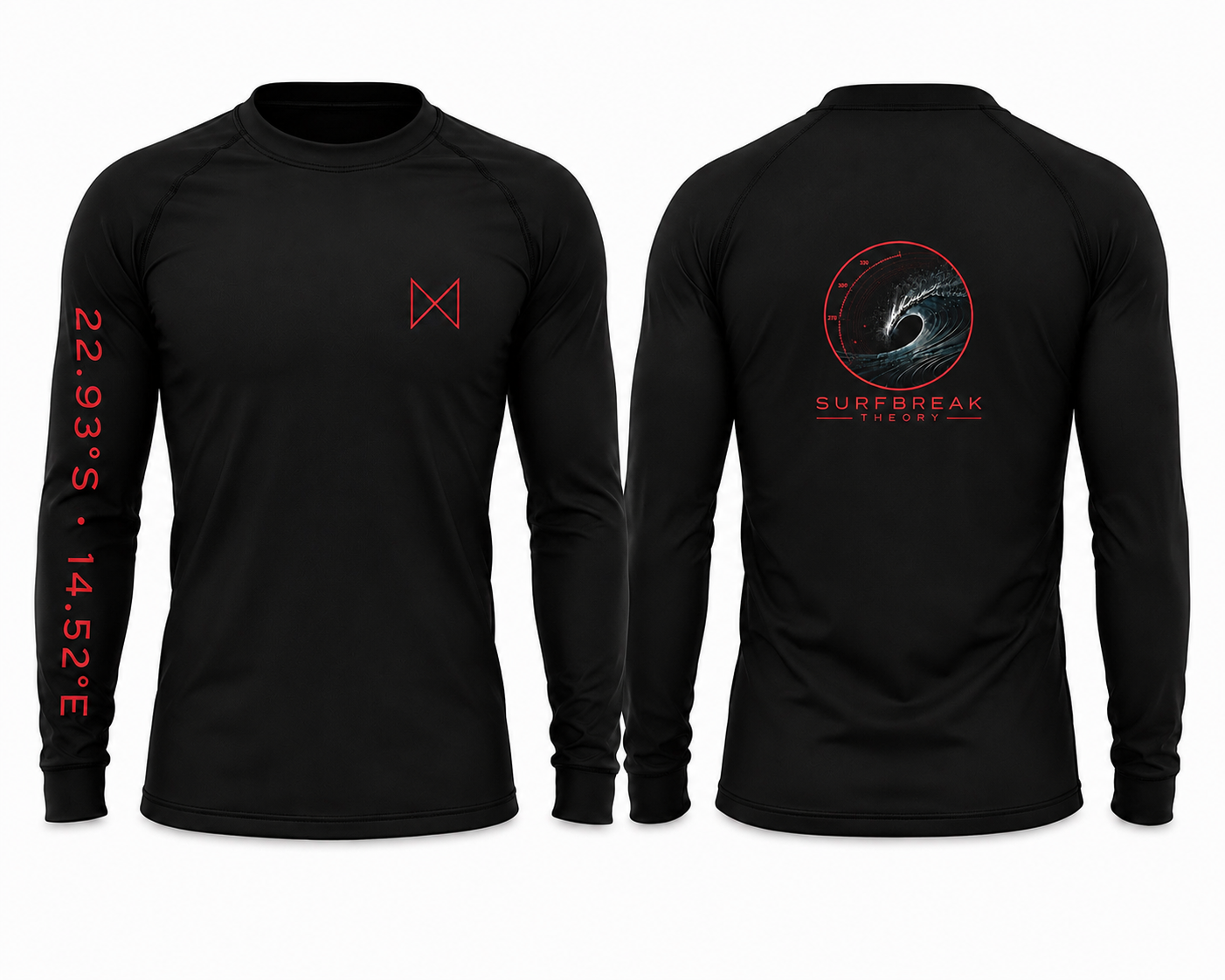 Skeleton Bay Black/Red Circle