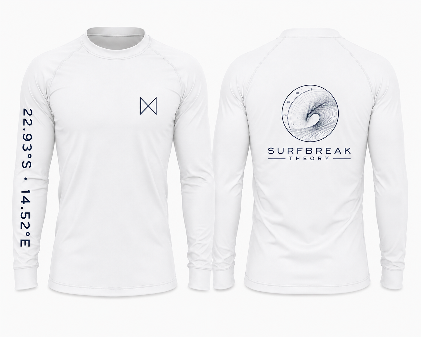 Skeleton Bay White/Navy Circle